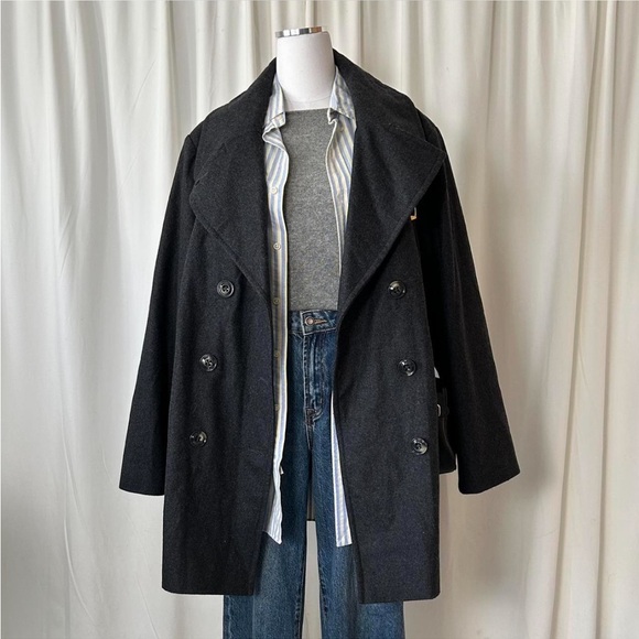 Grey London Fog wool blend peacoat size 3X. - Picture 5 of 12